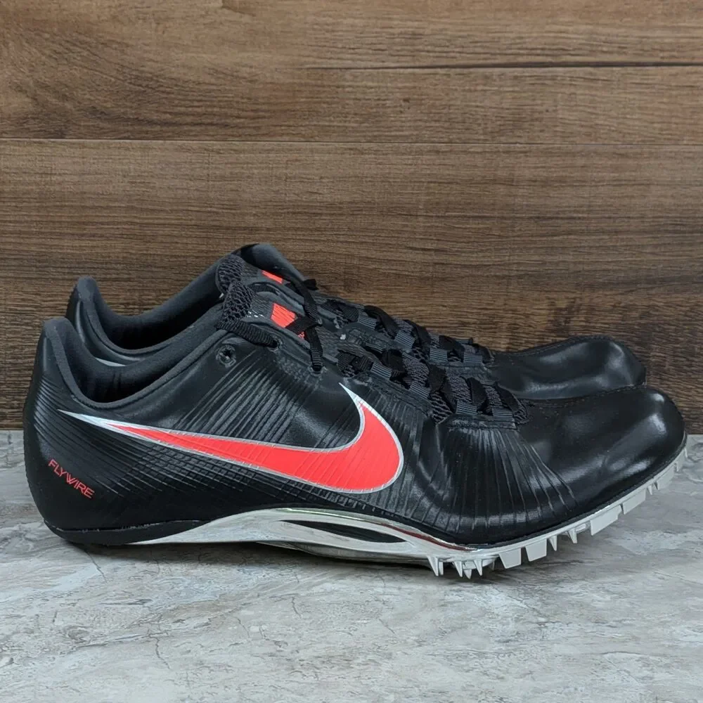 Nike Zoom Ja Fly Men's 11 Black Atomic Red Chrome Track Spikes Shoes 487624-061
